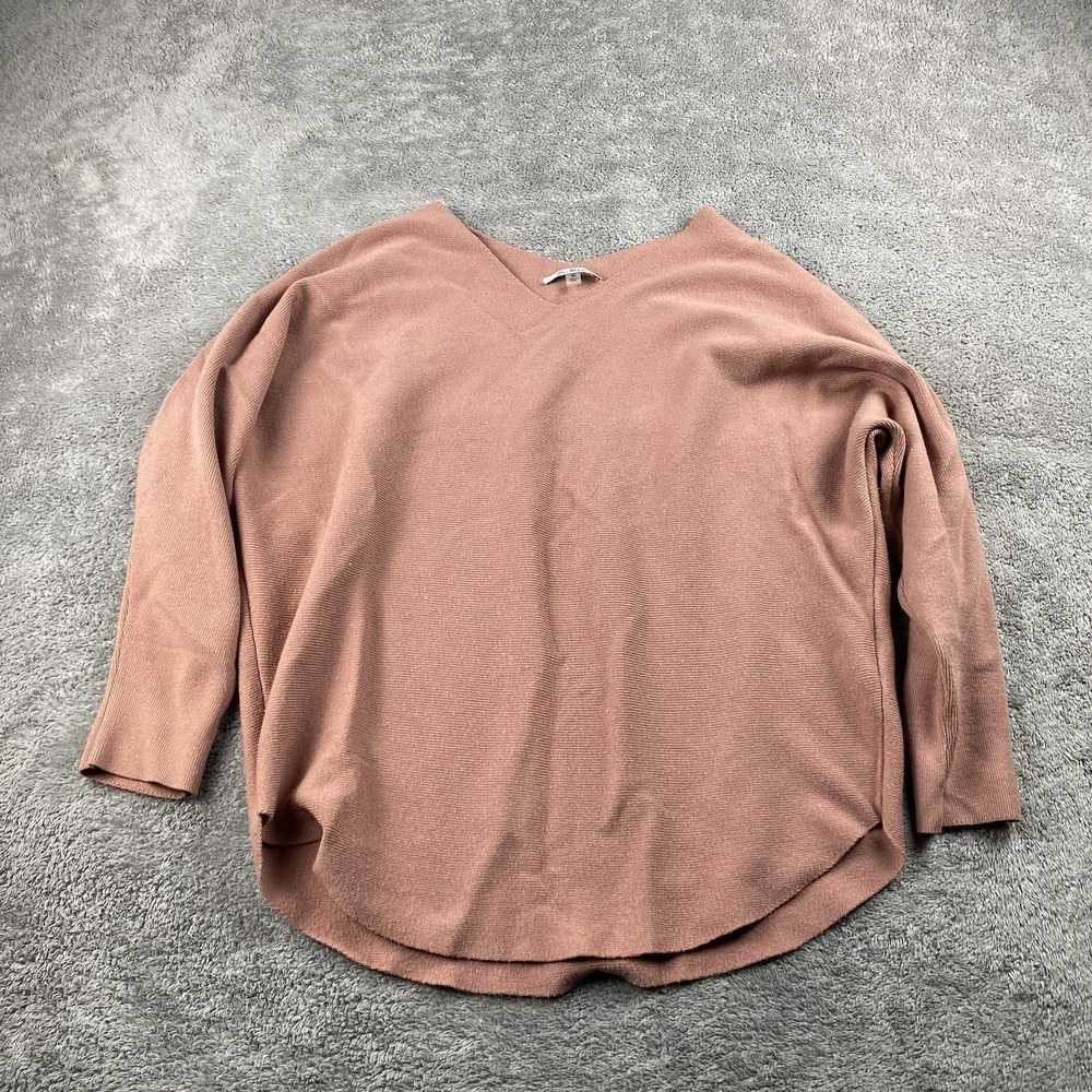 Vila Milano Sweater Womens Medium Mauve V Neck Knit Pullover Dolman Sleeve